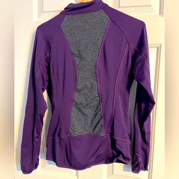 Athleta Prevail Zip Ruffle Running Jacket Purple Size S - Picture 2 of 5
